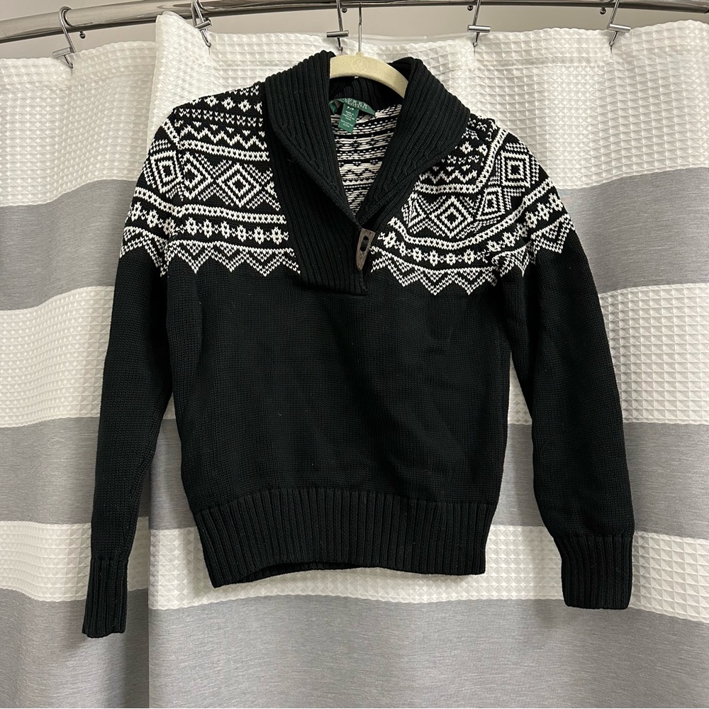 Lauren Ralph Lauren collared fair isle sweater